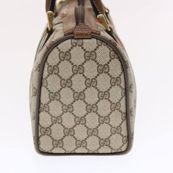 GUCCI GG Canvas Web Sherry Line Hand Bag Beige Red Green 24 012 3841 Auth 49785 - Picture 3 of 16